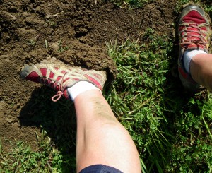 Thick, heavy mud caked on my shoes for the first 10 miles. 