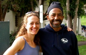 Alphonzo and me in 2004 after we ran and placed 2nd in the Lake Merritt Couples Relay (a race of male-female teams, each person doing one 5K lap around the lake).