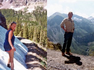 My mom and dad, circa 1975, on one of our daytrips over Imogene Pass. They would have been about 40, the age I am now.