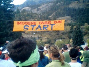 Eddie's photo of the start line. You can see me in a yellow shirt and white visor in the middle, looking a bit nervous and bewildered.