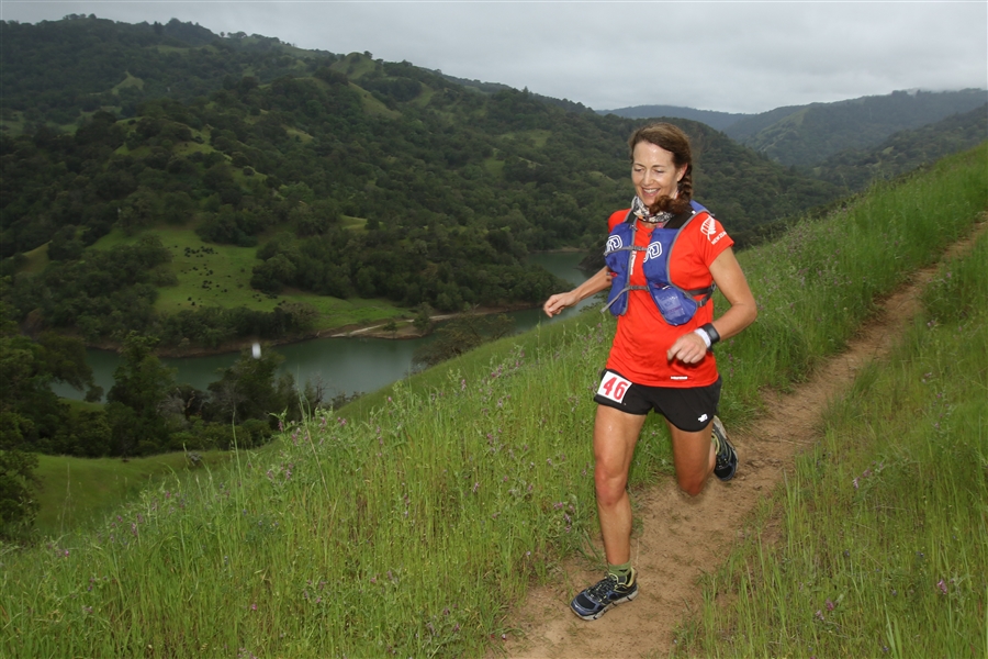 Racing in the 2016 Lake Sonoma 50-mile Ultra, during which I took nearly 30 minutes off my time from 2013.